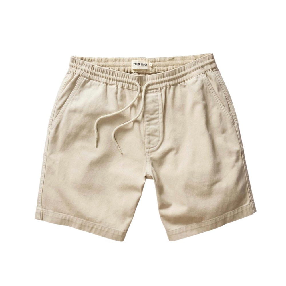 Taylor Stitch The Apres Short Natural 100% Hemp Men XL Beige 7" Coastal Travel